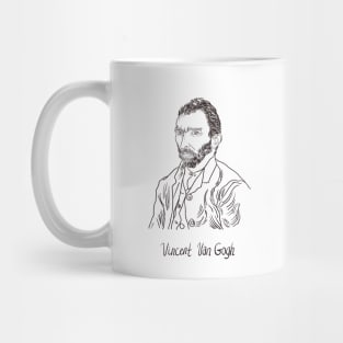 Vincent Van Gogh Self Portrait sketch gift Mug